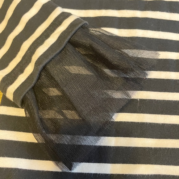 J. Crew Black & White Shirt with tulle cuffs - Picture 4 of 8
